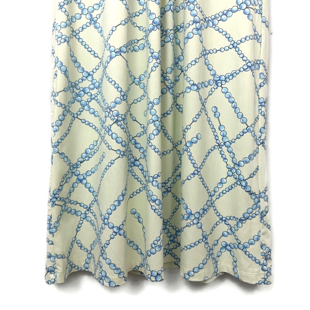 J. McLaughlin Maria Blue Beaded Link Halter Dress Women’s Size Large below knee - Picture 3 of 10